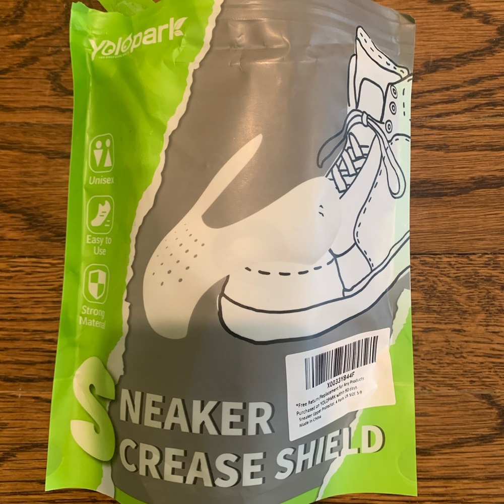 Yolopark sneaker crease shield. Women’s size 5-9. Four sets in package. Unused.